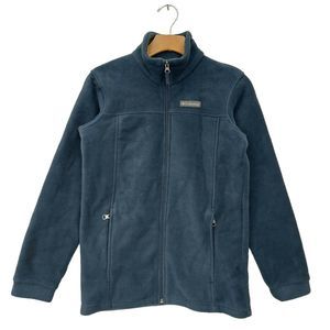 Columbia Girls Youth Fleece Jacket Large 14/16 Navy Full Zip Cozy Comfy Outdoor